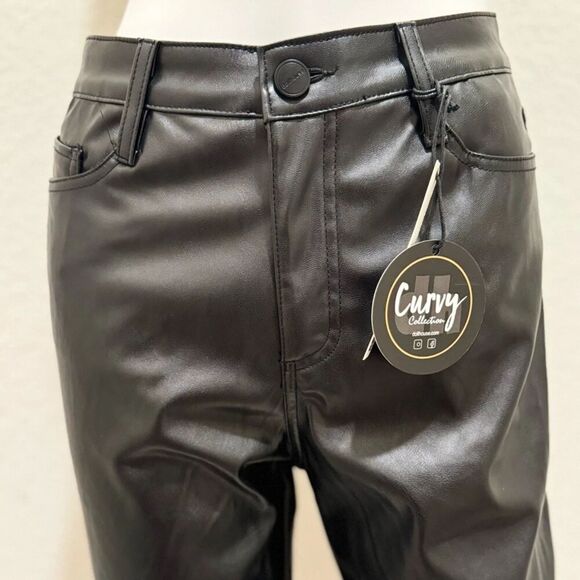 Dollhouse Wide Leg Vegan Leather Pants, Black Size 5 NWT - Picture 4 of 4